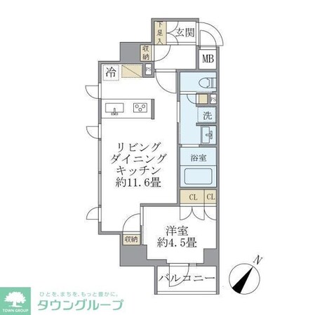 ジオエント駒込の物件間取画像